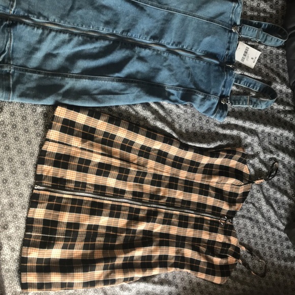 Jean dress and plaid dress combo - Picture 6 of 6